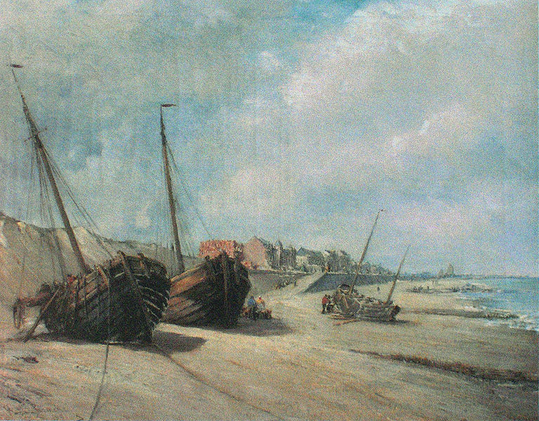 Fishing boats on the beach of Heist